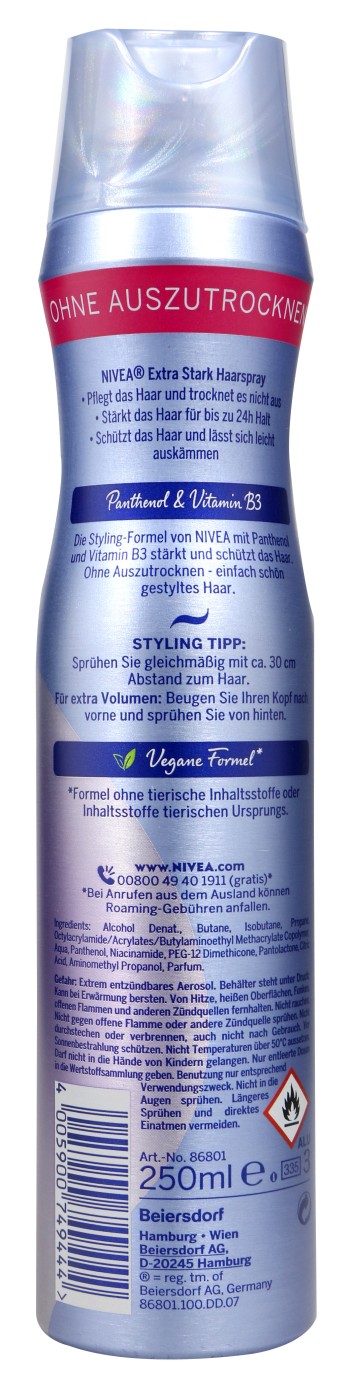 Nivea Haarstyling Spray Extra Stark - 250 ml Nivea Haarstyling Spray Extra Stark - 250 ml