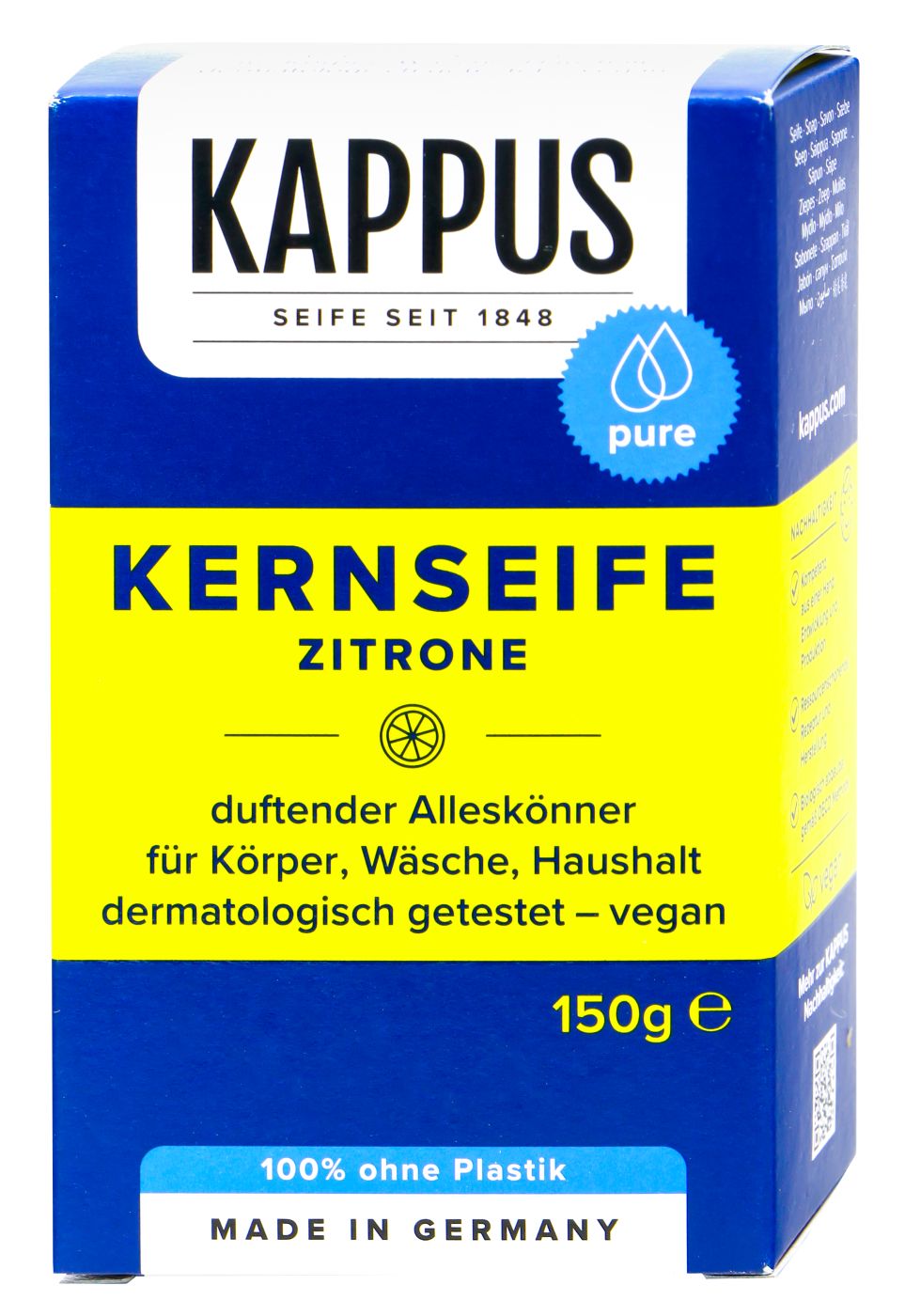 Kappus Kernseife Zitrone - 150 g Kappus Kernseife Zitrone - 150 g
