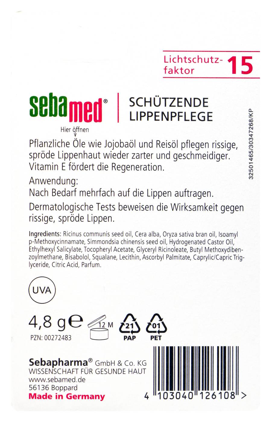 Sebamed Lippenpflegestift - 5 g Sebamed Lippenpflegestift - 5 g