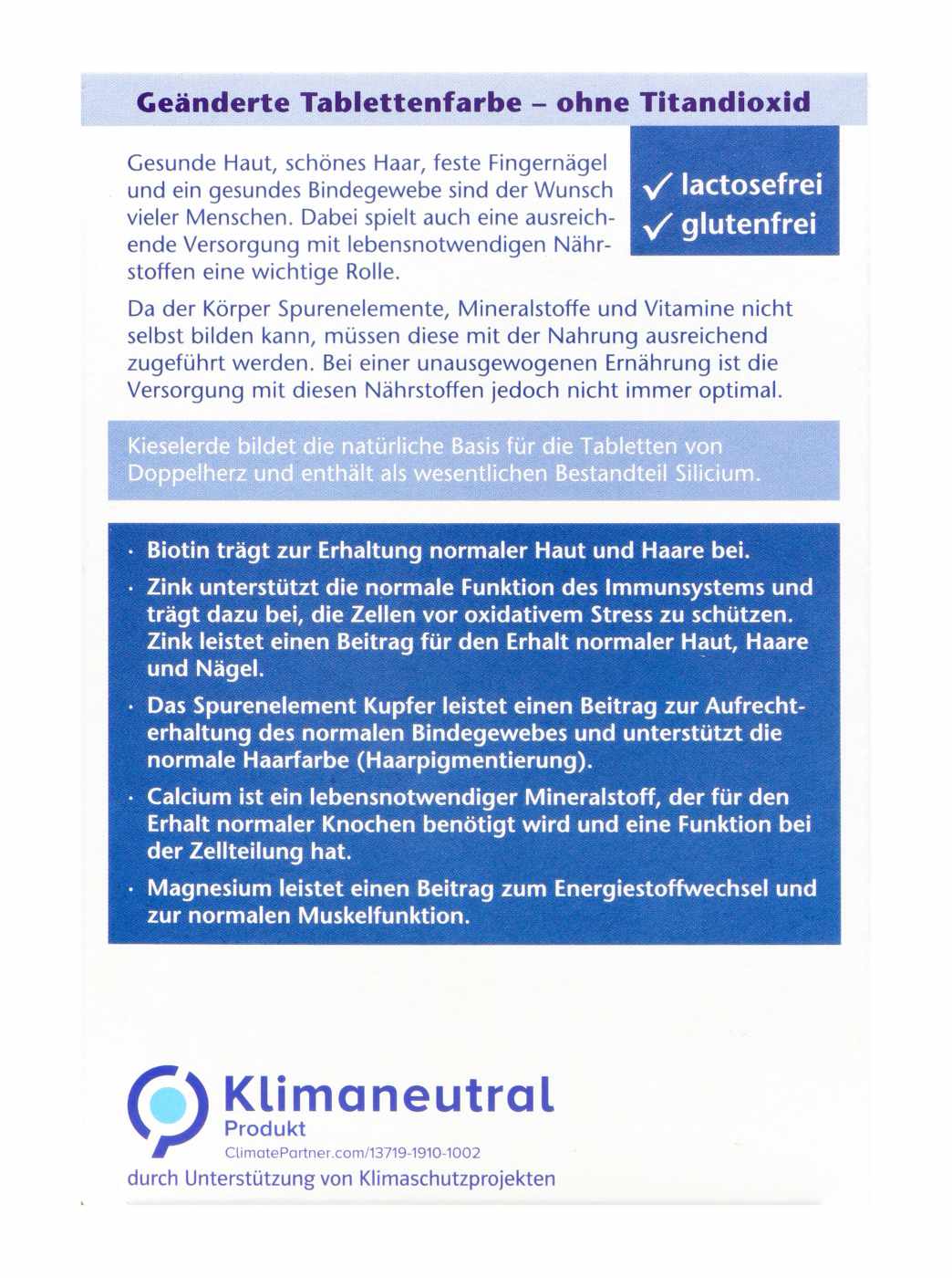 Doppelherz Kieselerde + Biotin + Zink - 40 Stück Doppelherz Kieselerde + Biotin + Zink - 40 Stück