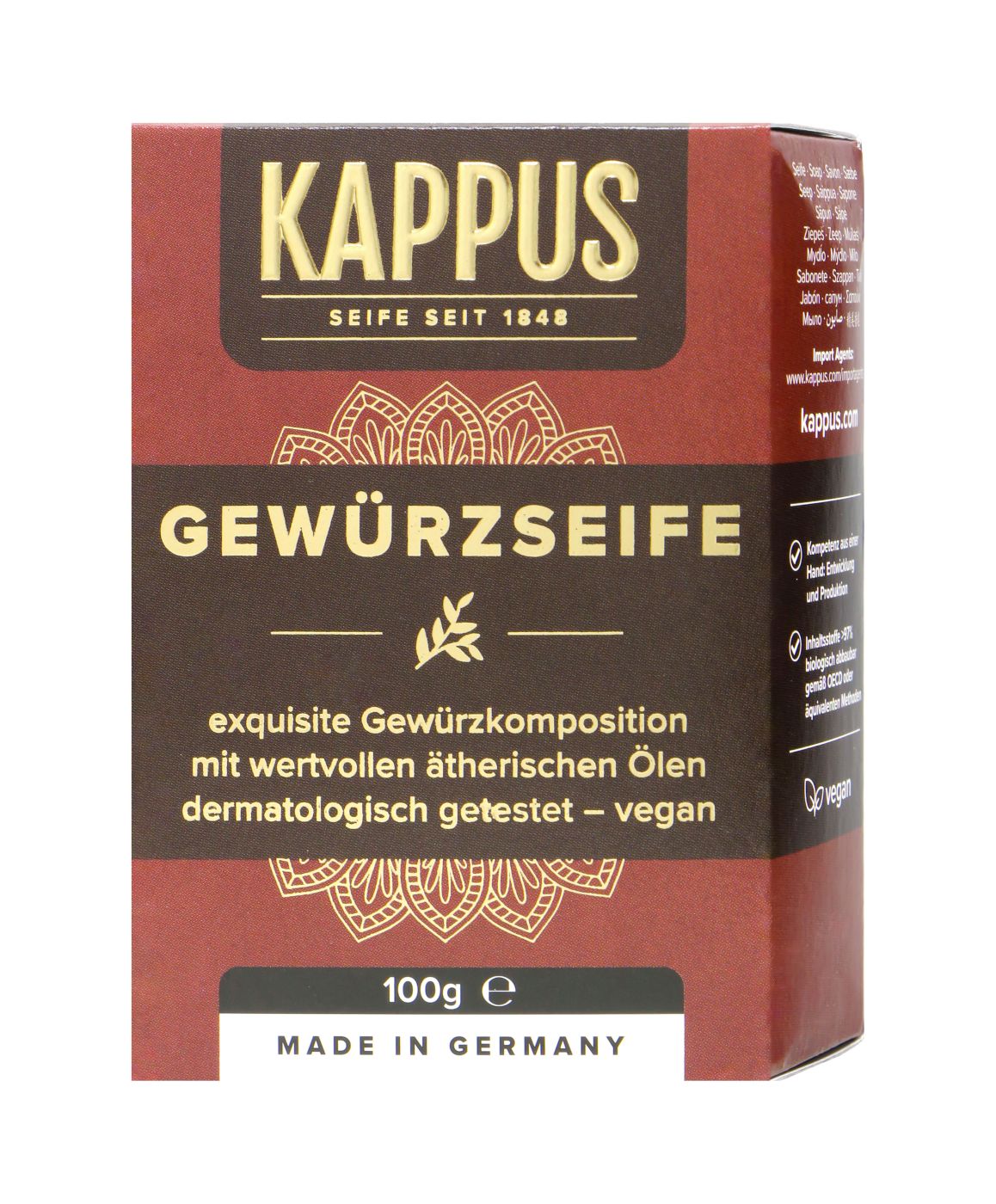 Kappus Gewürzseife - 100 g Kappus Gewürzseife - 100 g