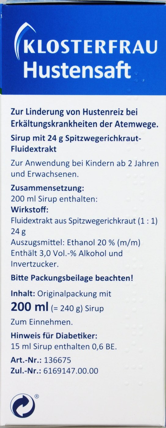 Klosterfrau Hustensaft - 200 ml Klosterfrau Hustensaft - 200 ml