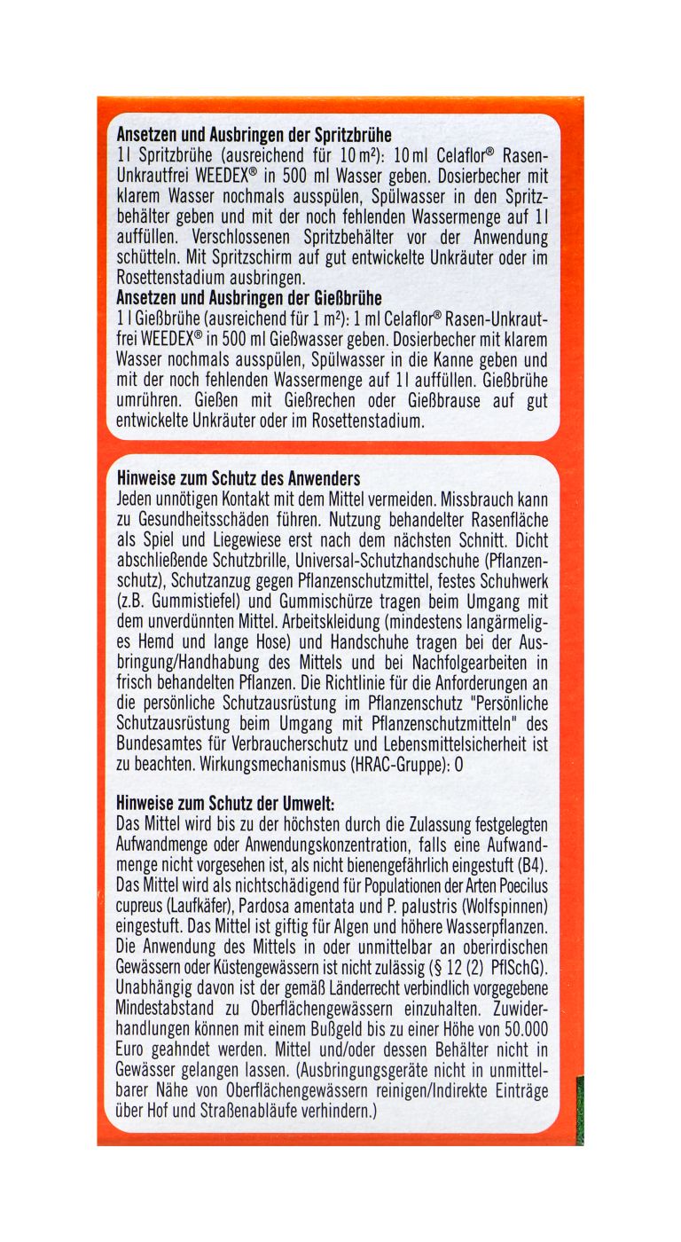 Substral Celaflor Rasen-Unkrautfrei Weedex - 100 ml Substral Celaflor Rasen-Unkrautfrei Weedex - 100 ml