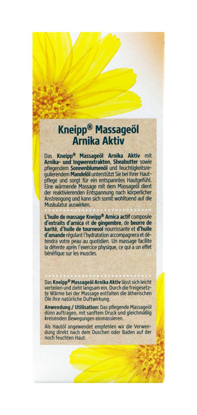 Kneipp Massageöl Arnika Aktiv - 100 ml Kneipp Massageöl Arnika Aktiv - 100 ml
