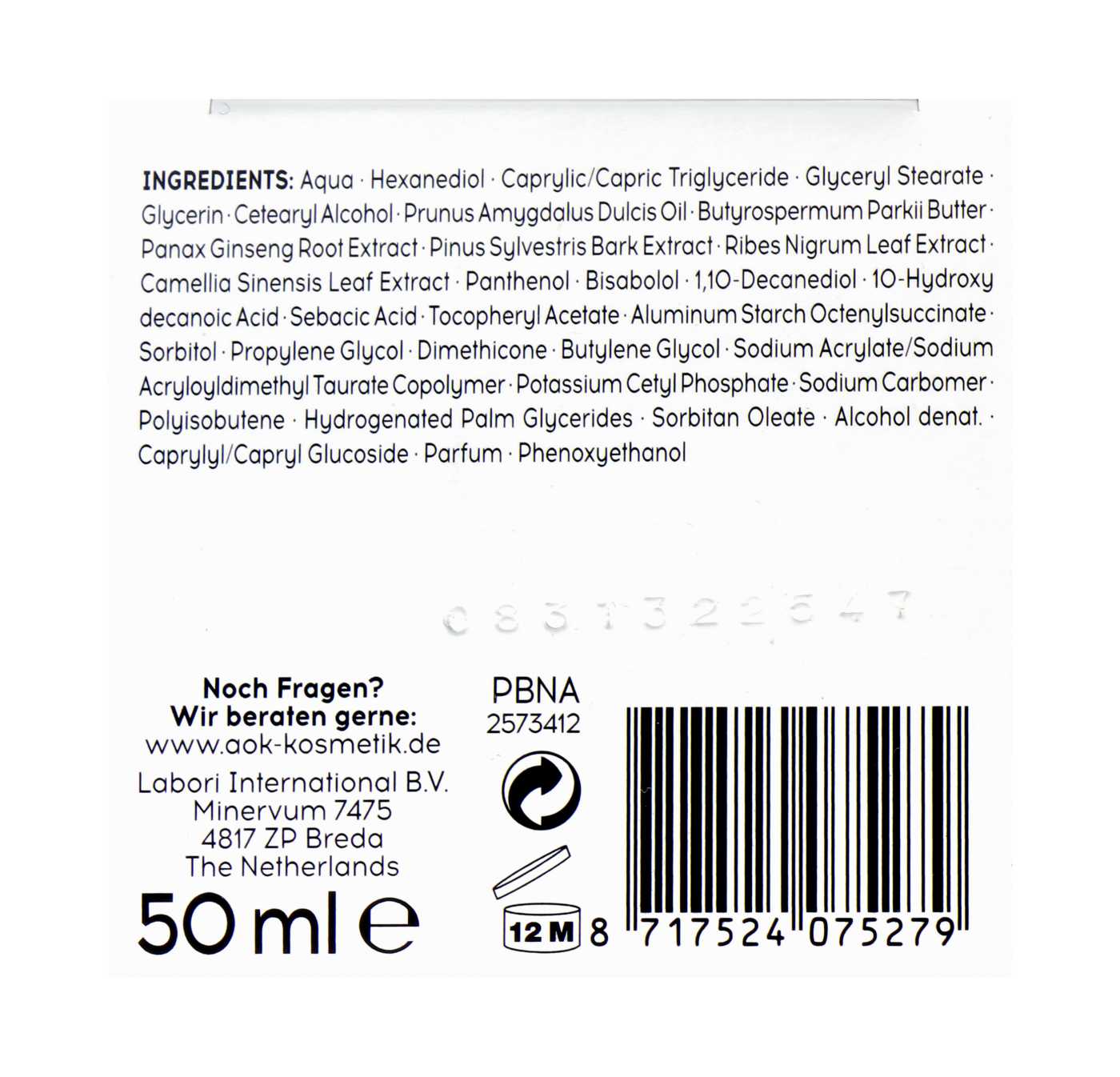 AOK Schönheits-Schlaf Nachtcreme mit weißem Tee - 50 ml AOK Schönheits-Schlaf Nachtcreme mit weißem Tee - 50 ml