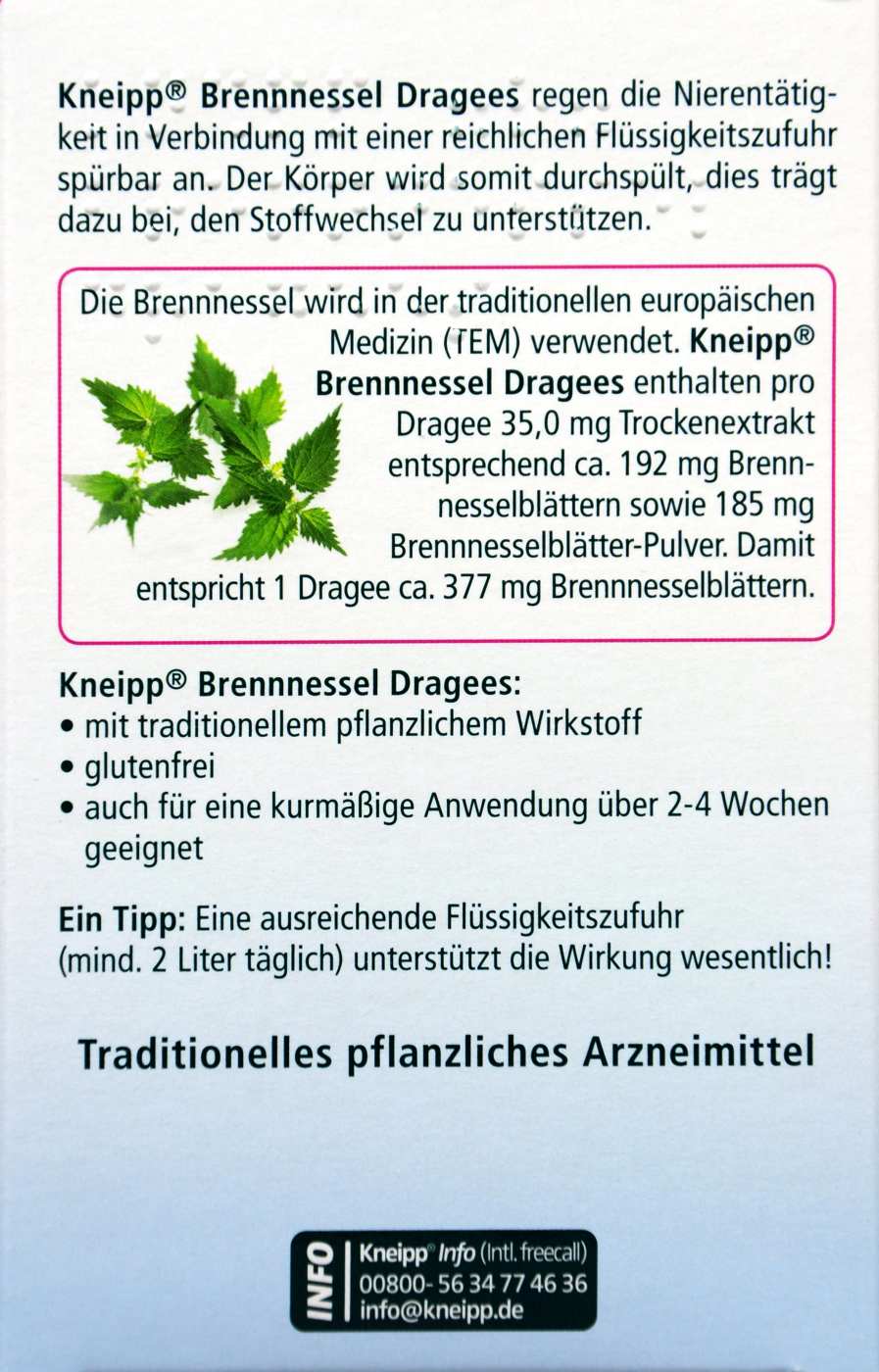 Kneipp Brennessel Dragees - 60 Stück Kneipp Brennessel Dragees - 60 Stück