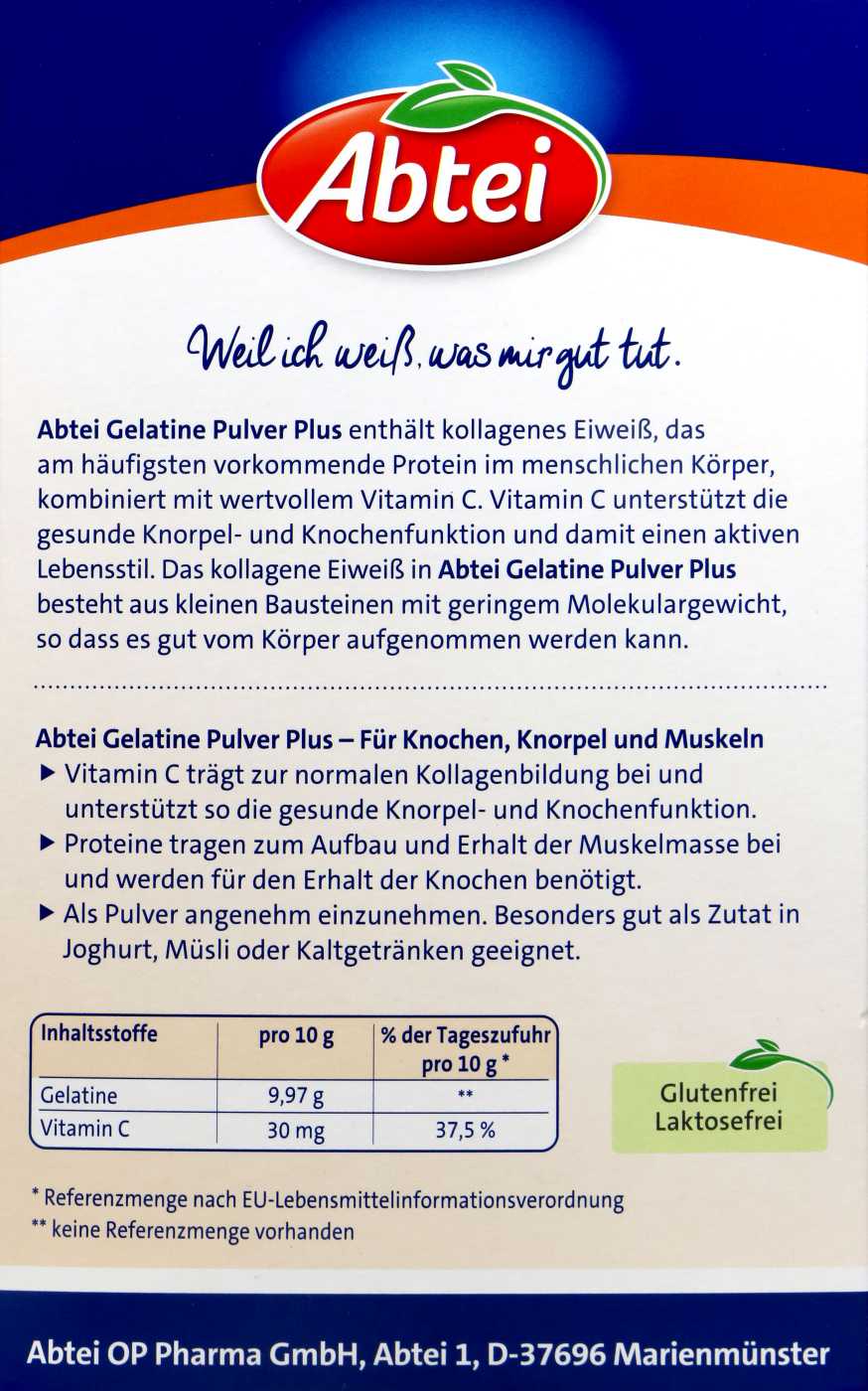 Abtei Gelatine Plus C - 4x100 g Abtei Gelatine Plus C - 4x100 g
