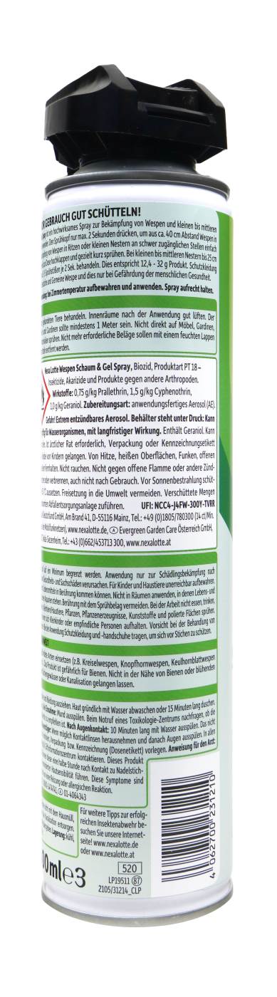 Nexa Lotte Wespen Schaum & Gel Spray - 0,4 l Nexa Lotte Wespen Schaum & Gel Spray - 0,4 l