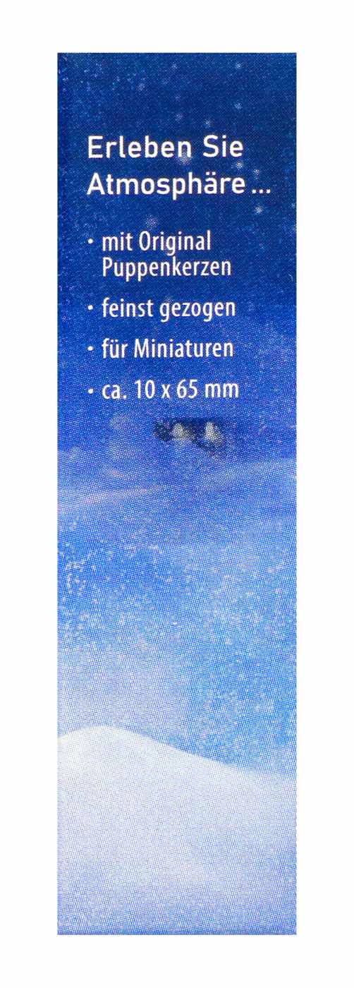 EWA Puppenkerzen 7 x 65 mm - Weiß - 40 Stück