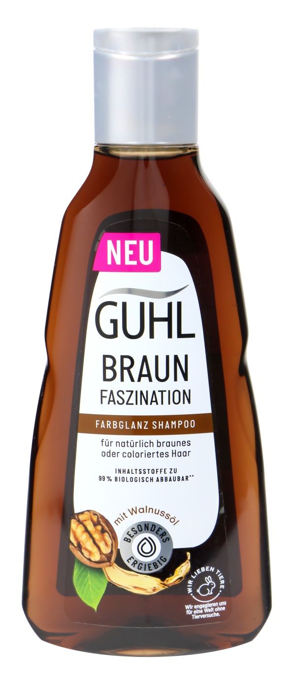 Guhl Shampoo Braun Farbglanz Kukuinuss Öl - 250 ml Guhl Shampoo Braun Farbglanz Kukuinuss Öl - 250 ml