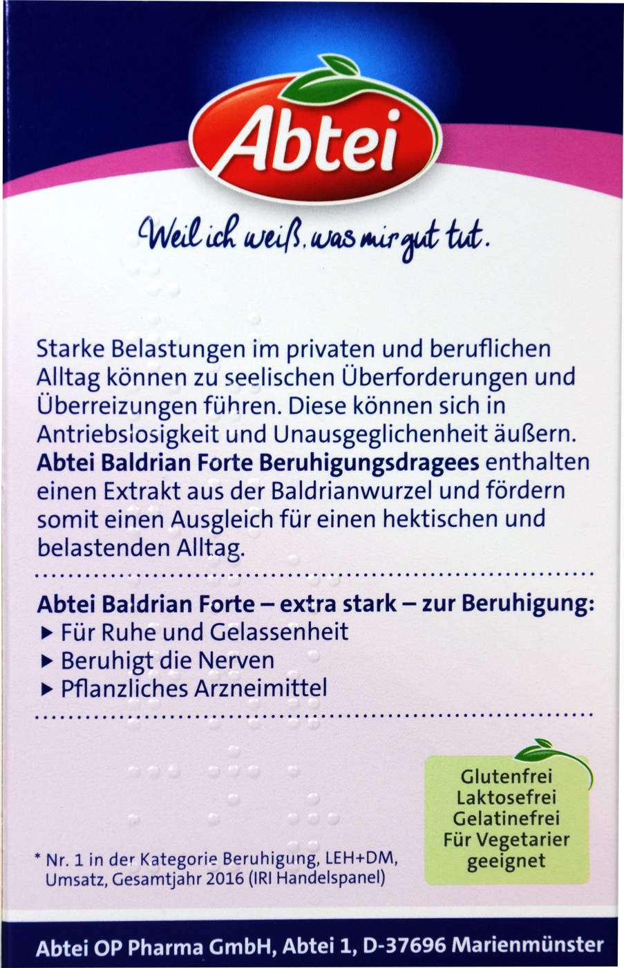 Abtei Nachtruhe Baldrian Forte - 30 Stück Abtei Nachtruhe Baldrian Forte - 30 Stück
