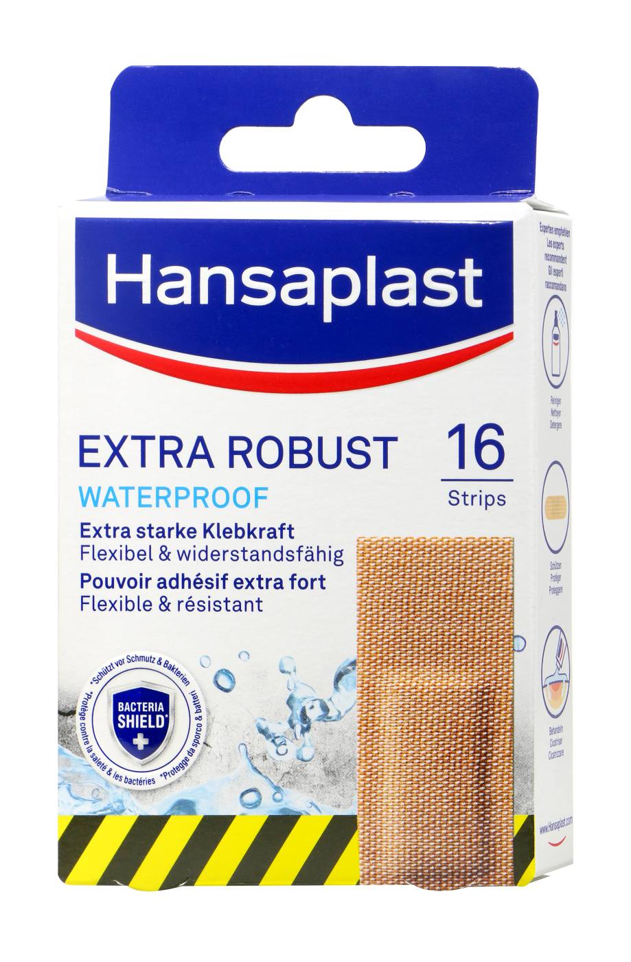Hansaplast Extra Robust Waterproof Strips - 16 Stück Hansaplast Extra Robust Waterproof Strips - 16 Stück