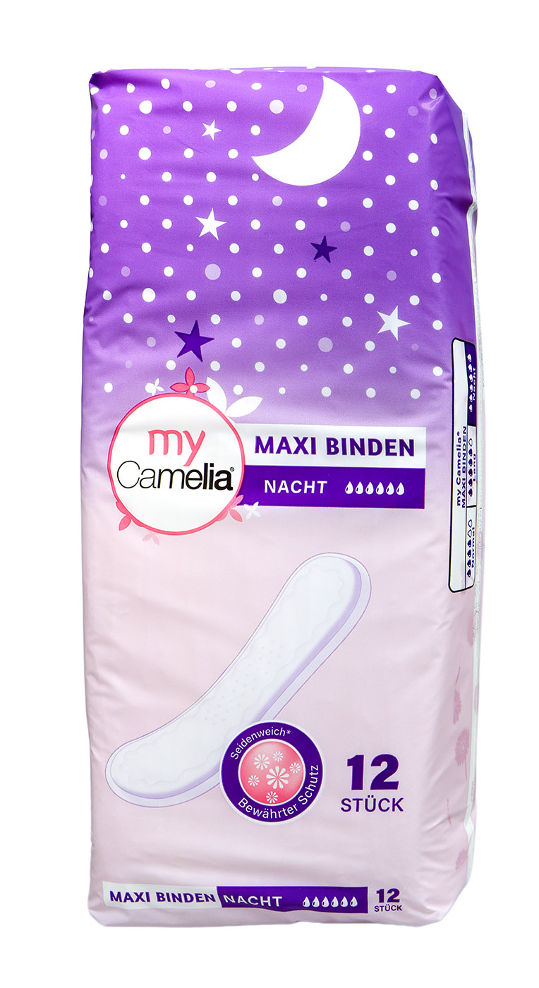 Camelia Maxi Binde Nacht - 12 Stück Camelia Maxi Binde Nacht - 12 Stück