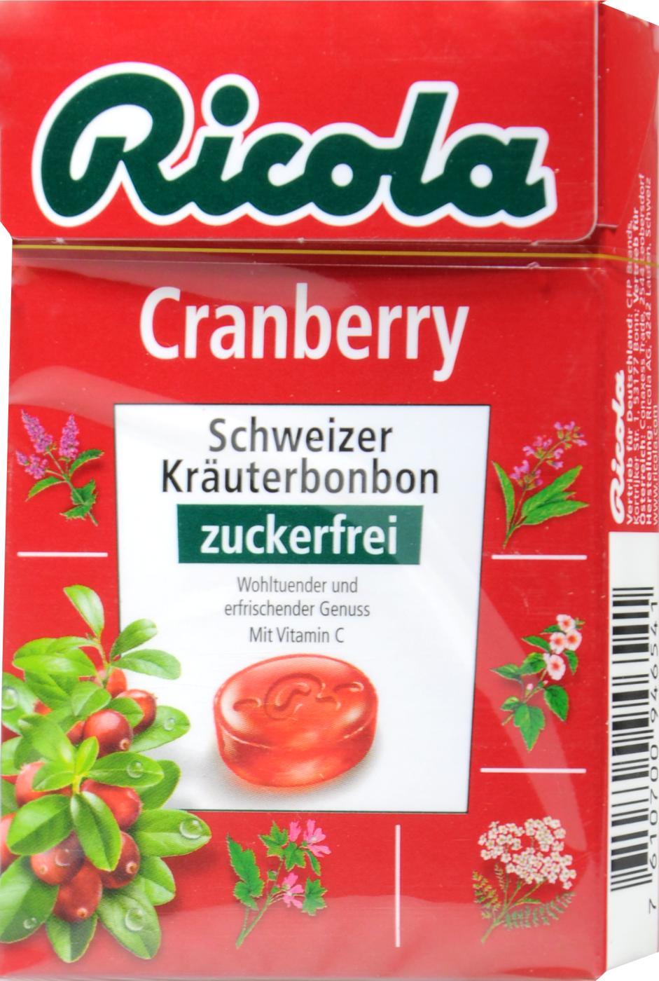 Ricola Böxli Cranberry Zuckerfrei - 50 g Ricola Böxli Cranberry Zuckerfrei - 50 g