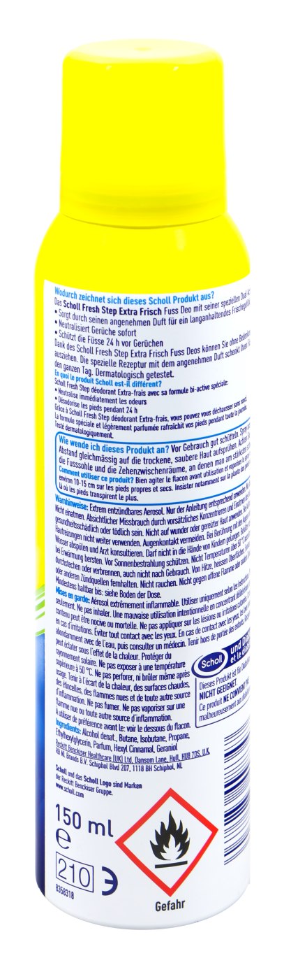 Scholl Fuß Deo extra frisch - 150 ml Scholl Fuß Deo extra frisch - 150 ml