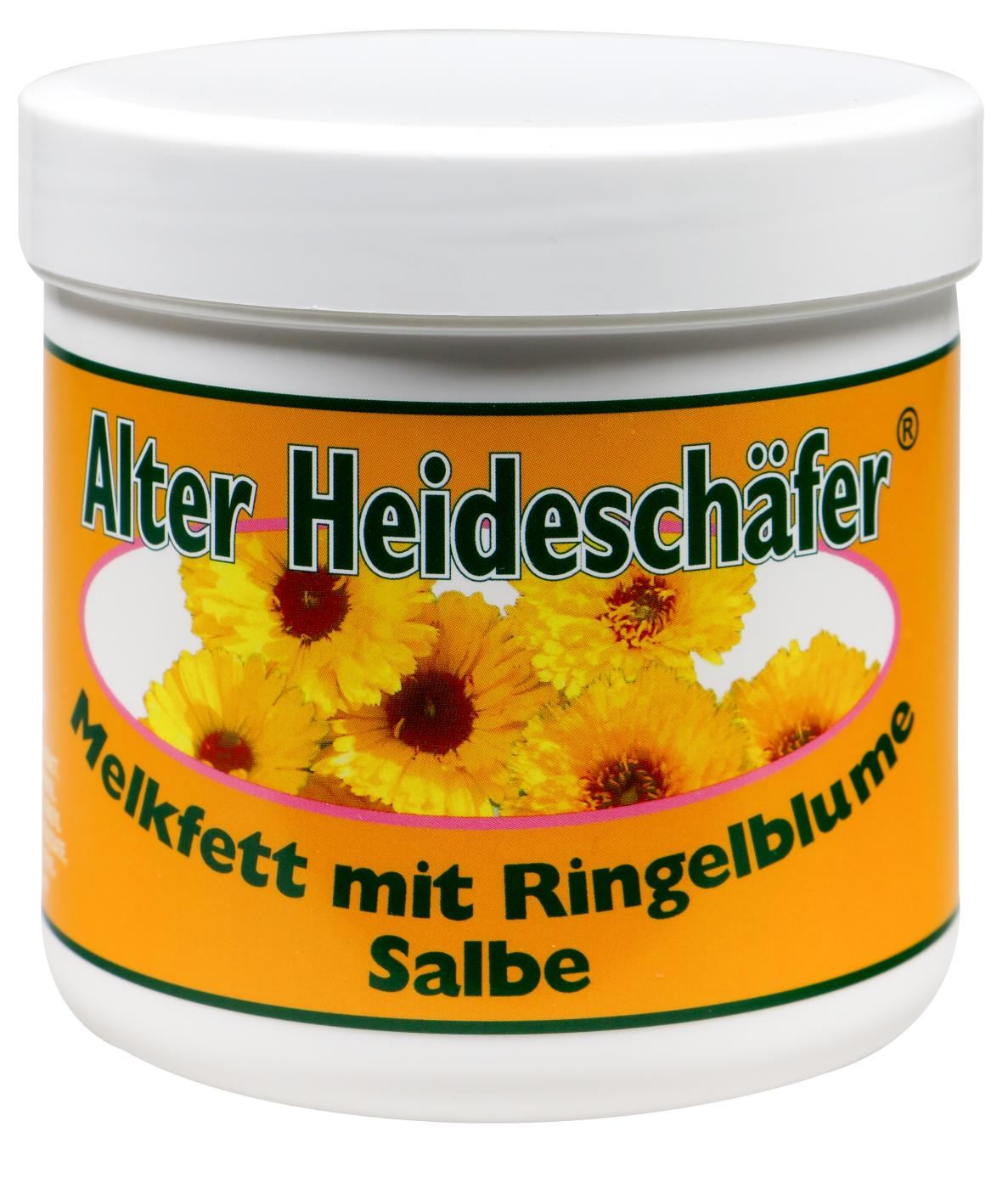 Alter Heideschäfer Melkfettsalbe mit Ringelblume - 250 ml Alter Heideschäfer Melkfettsalbe mit Ringelblume - 250 ml