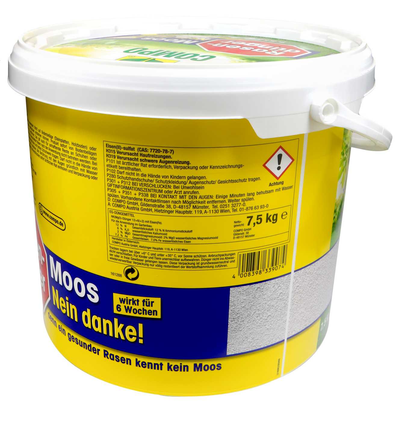 Compo Rasendünger Unkraut & Moos Nein danke! - 7,5 kg Compo Rasendünger Unkraut & Moos Nein danke! - 7,5 kg