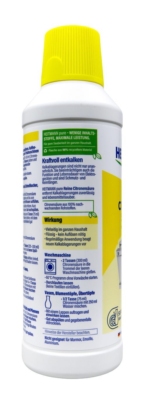 Heitmann Pure Reine Citronensäure gegen Kalk Spray - 500 ml