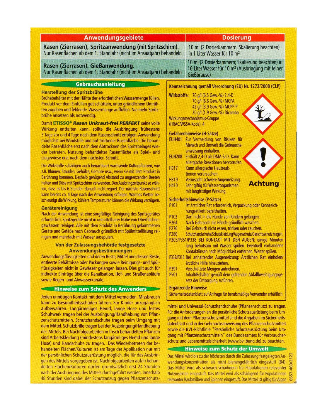 ETISSO® Rasen Unkraut-frei Perfekt - 50 ml ETISSO® Rasen Unkraut-frei Perfekt - 50 ml