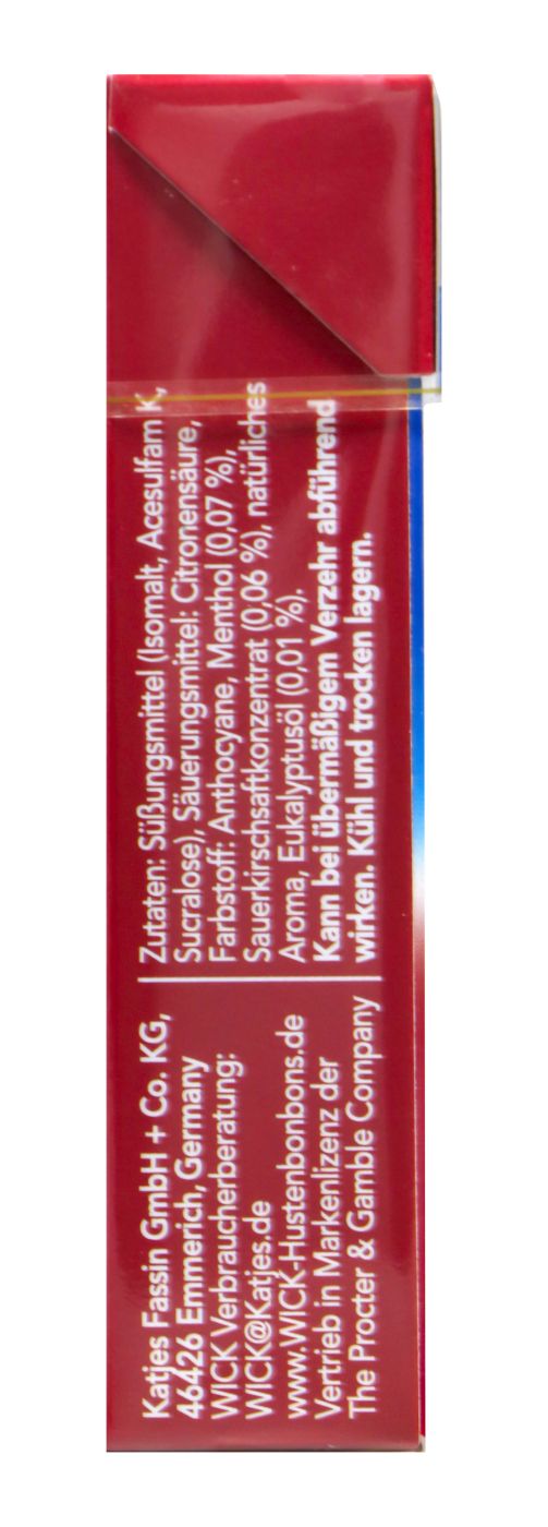 WICK Wildkirsche & Eukalyptus Bonbons Box ohne Zucker - 46 g WICK Wildkirsche & Eukalyptus Bonbons Box ohne Zucker - 46 g