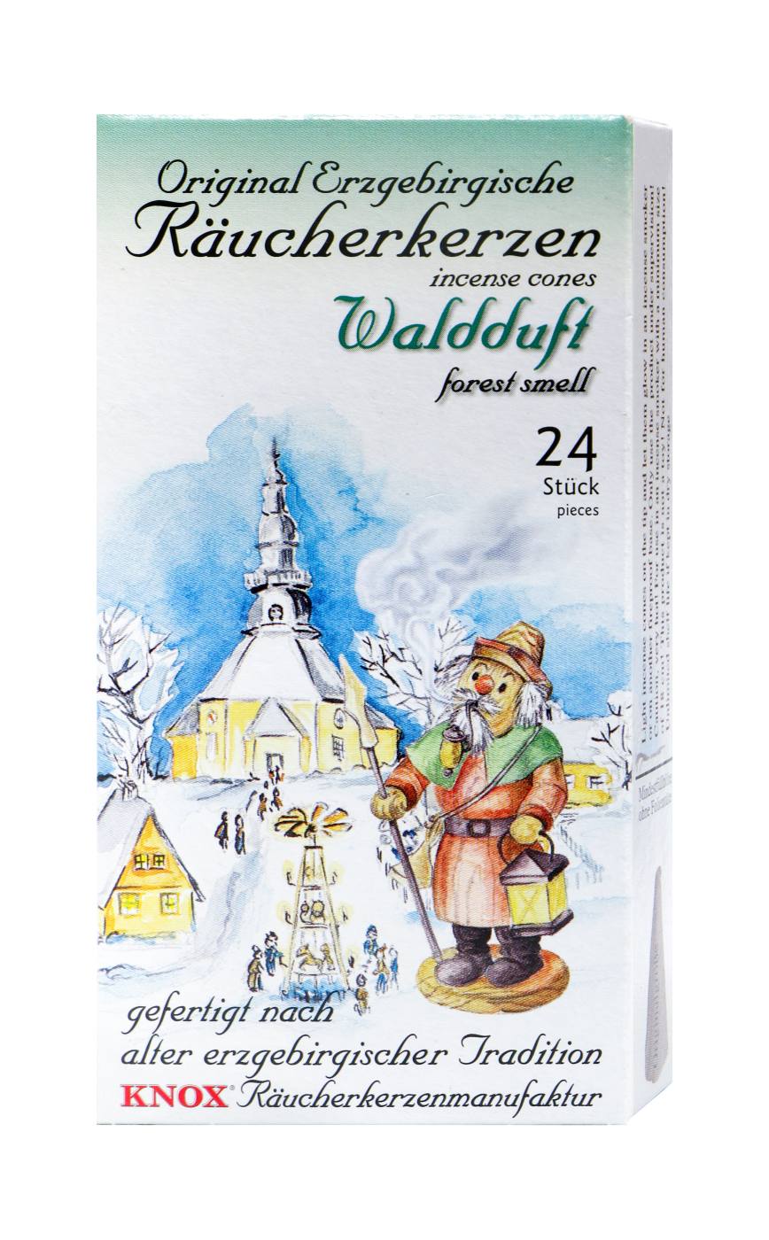 Knox Original Erzgebirgische Räucherkerzen Waldduft - 24 Stück Knox Original Erzgebirgische Räucherkerzen Waldduft - 24 Stück