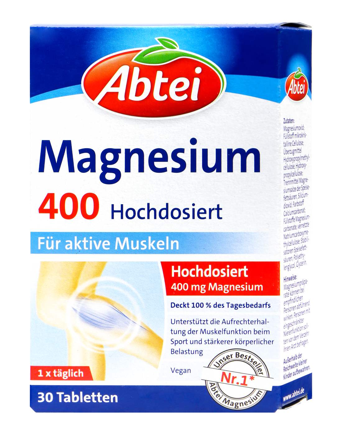 Abtei Magnesium 400 mg Tabletten - 30 Stück Abtei Magnesium 400 mg Tabletten - 30 Stück