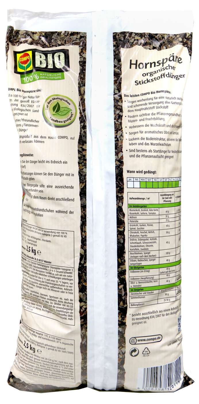 Compo Bio Hornspäne - 2,5 kg Compo Bio Hornspäne - 2,5 kg