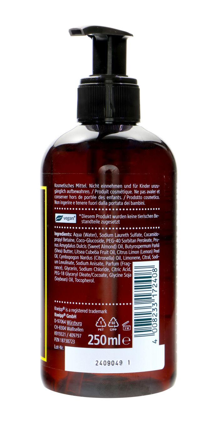 Kneipp Aroma Pflegeseife Milde Zitrone - 250 ml Kneipp Aroma Pflegeseife Milde Zitrone - 250 ml