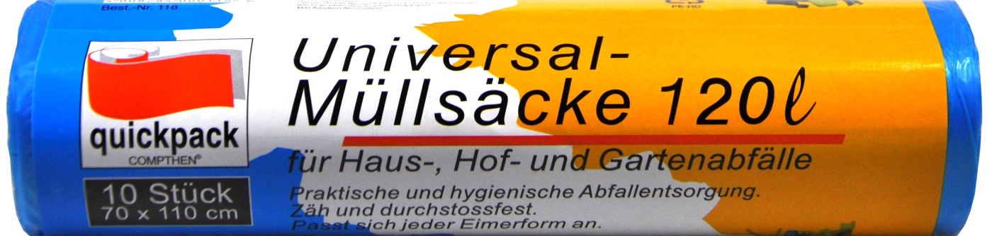 Universal-Müllsäcke 120 l - 10 Stück Universal-Müllsäcke 120 l - 10 Stück
