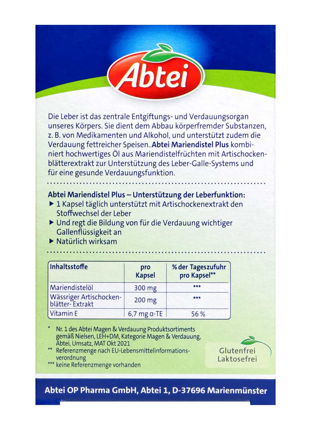 Abtei Mariendistel Plus Artischocke - 30 Stück Abtei Mariendistel Plus Artischocke - 30 Stück
