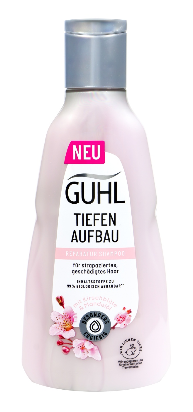 Guhl Shampoo Tiefenaufbau mit Kirschblüte + Mandelöl - 250 ml Guhl Shampoo Tiefenaufbau mit Kirschblüte + Mandelöl - 250 ml