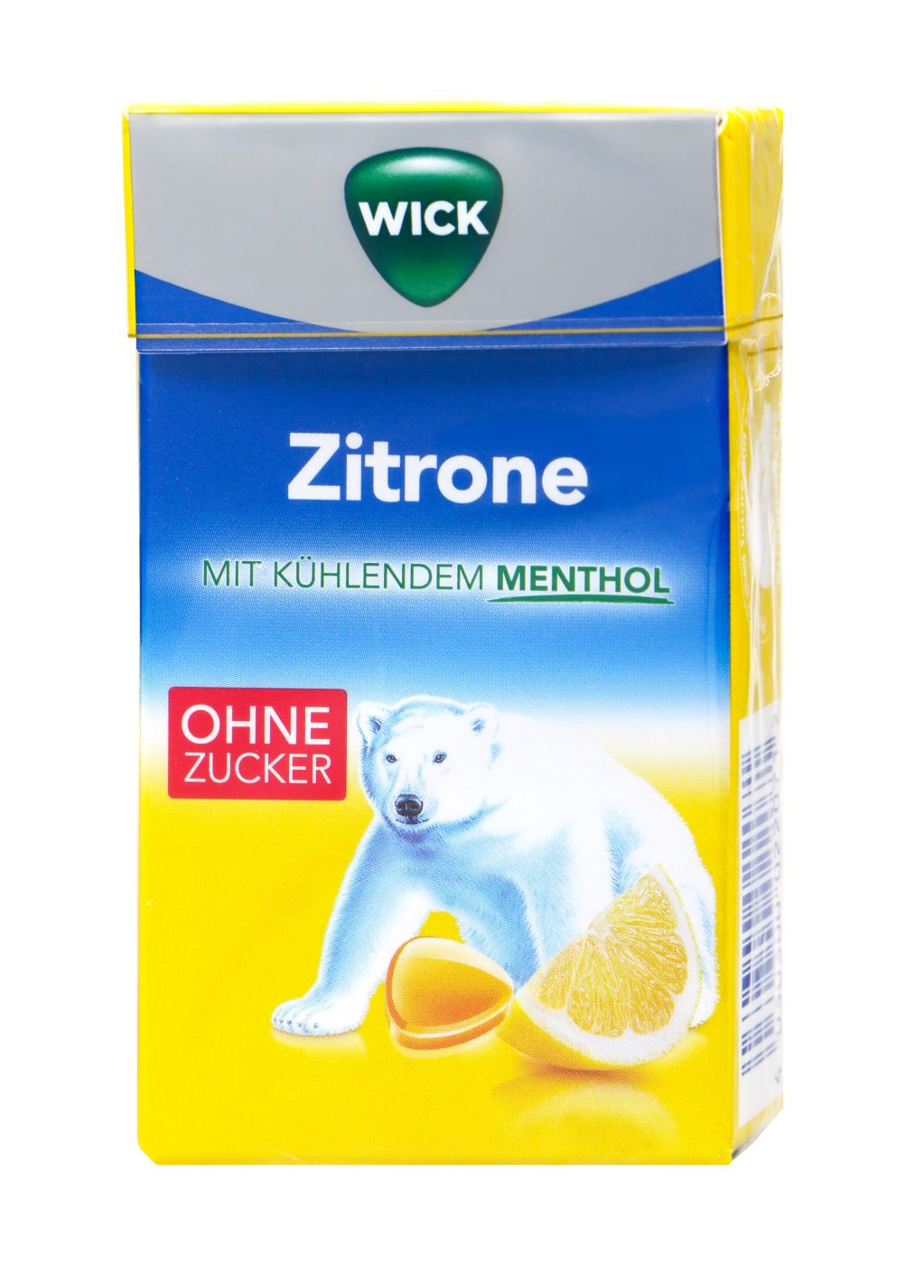 Wick Zitrone mit kühlenden Menthol Box ohne Zucker - 46 g Wick Zitrone mit kühlenden Menthol Box ohne Zucker - 46 g