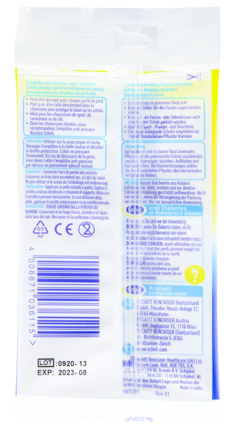 Scholl Druckstellenpflaster extra weich - 1 Stück Scholl Druckstellenpflaster extra weich - 1 Stück