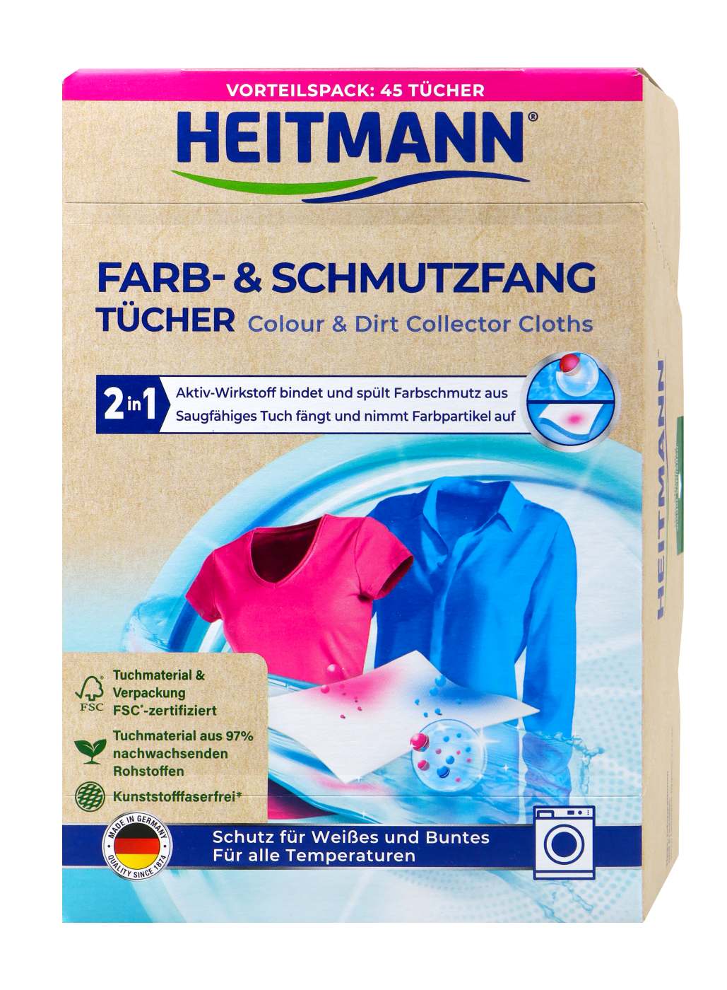 Heitmann Farb- & Schmutz Tücher - 45 Stück Heitmann Farb- & Schmutz Tücher - 45 Stück