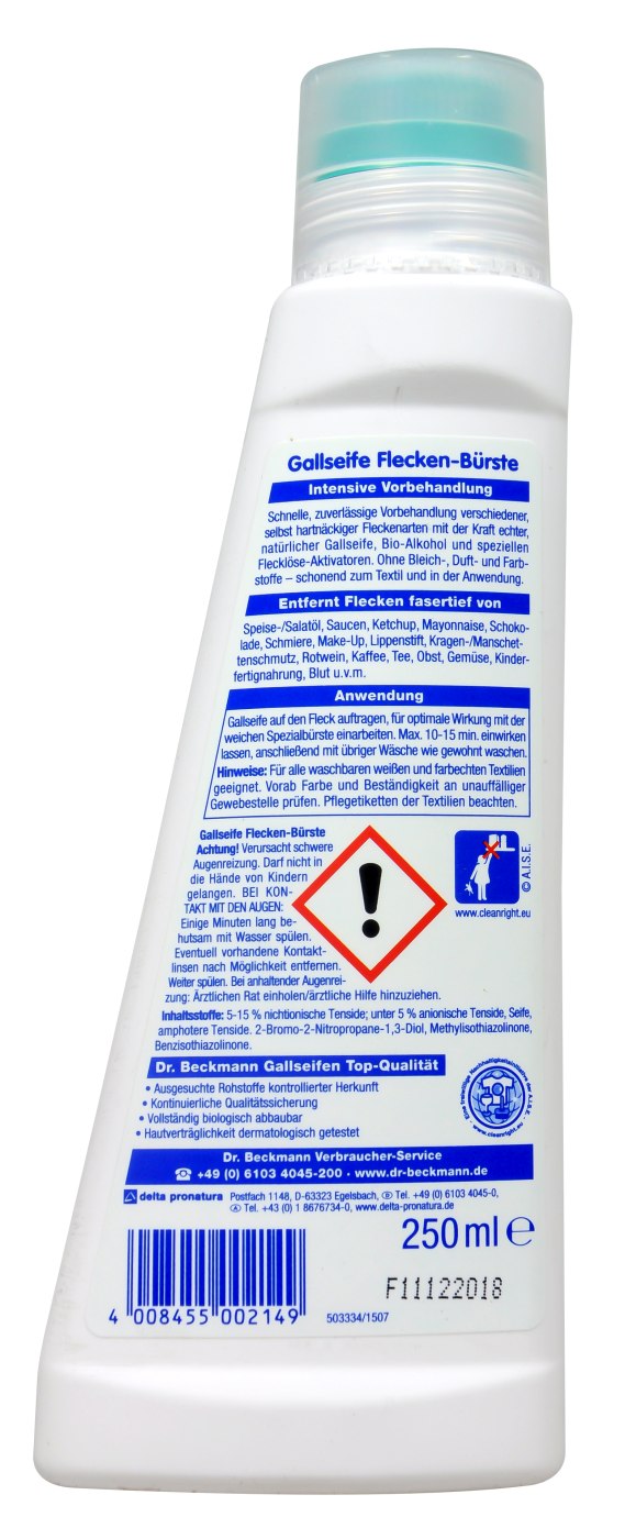 Dr. Beckmann Gallseife Bürste - 250 ml Dr. Beckmann Gallseife Bürste - 250 ml