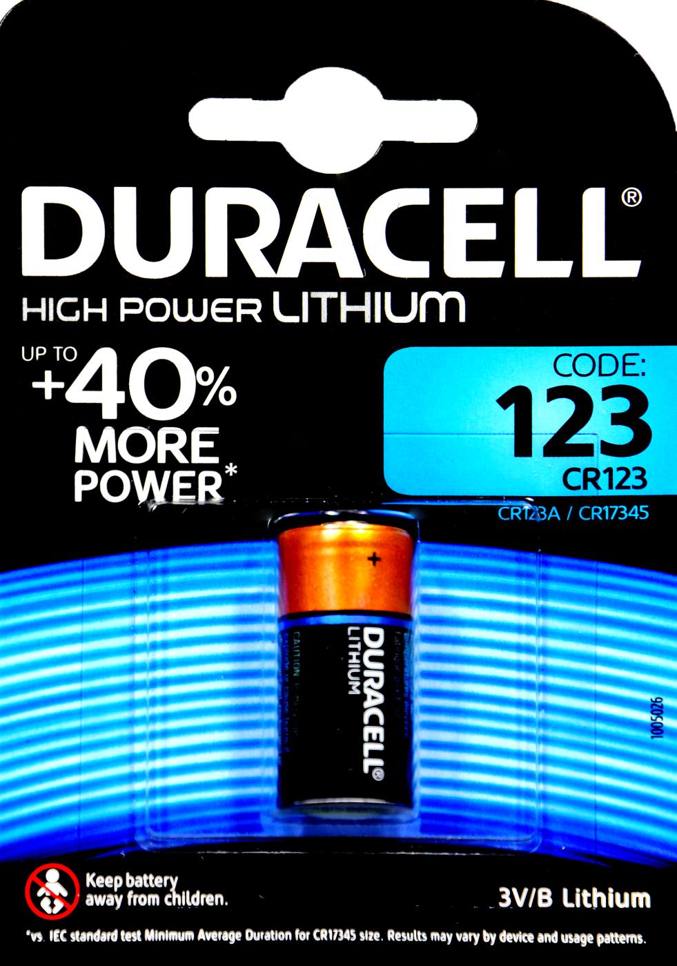 Duracell Ultra Photo - DL 123 - 3,0 V Duracell Ultra Photo - DL 123 - 3,0 V