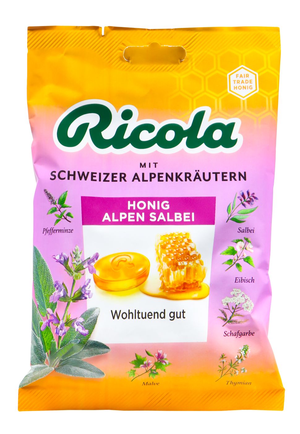 Ricola Alpen Salbei Honig Schweizer Kräuterbonbon - 75 g Ricola Alpen Salbei Honig Schweizer Kräuterbonbon - 75 g