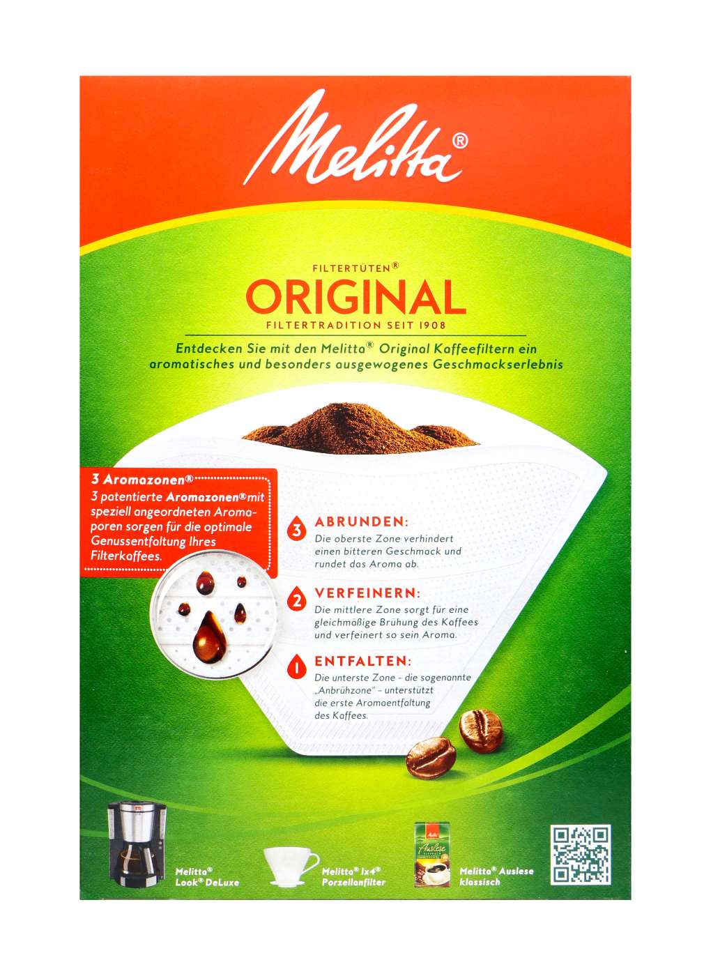 Melitta Filtertüten 1x4 weiß Aroma - 80 Stück Melitta Filtertüten 1x4 weiß Aroma - 80 Stück