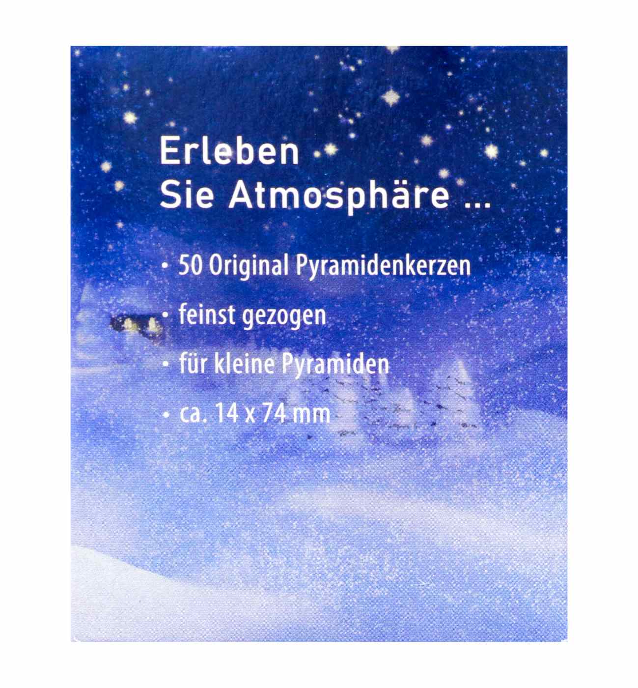 Pyramiden Kerzen 50 / 500 - Weiß - 50 Stück