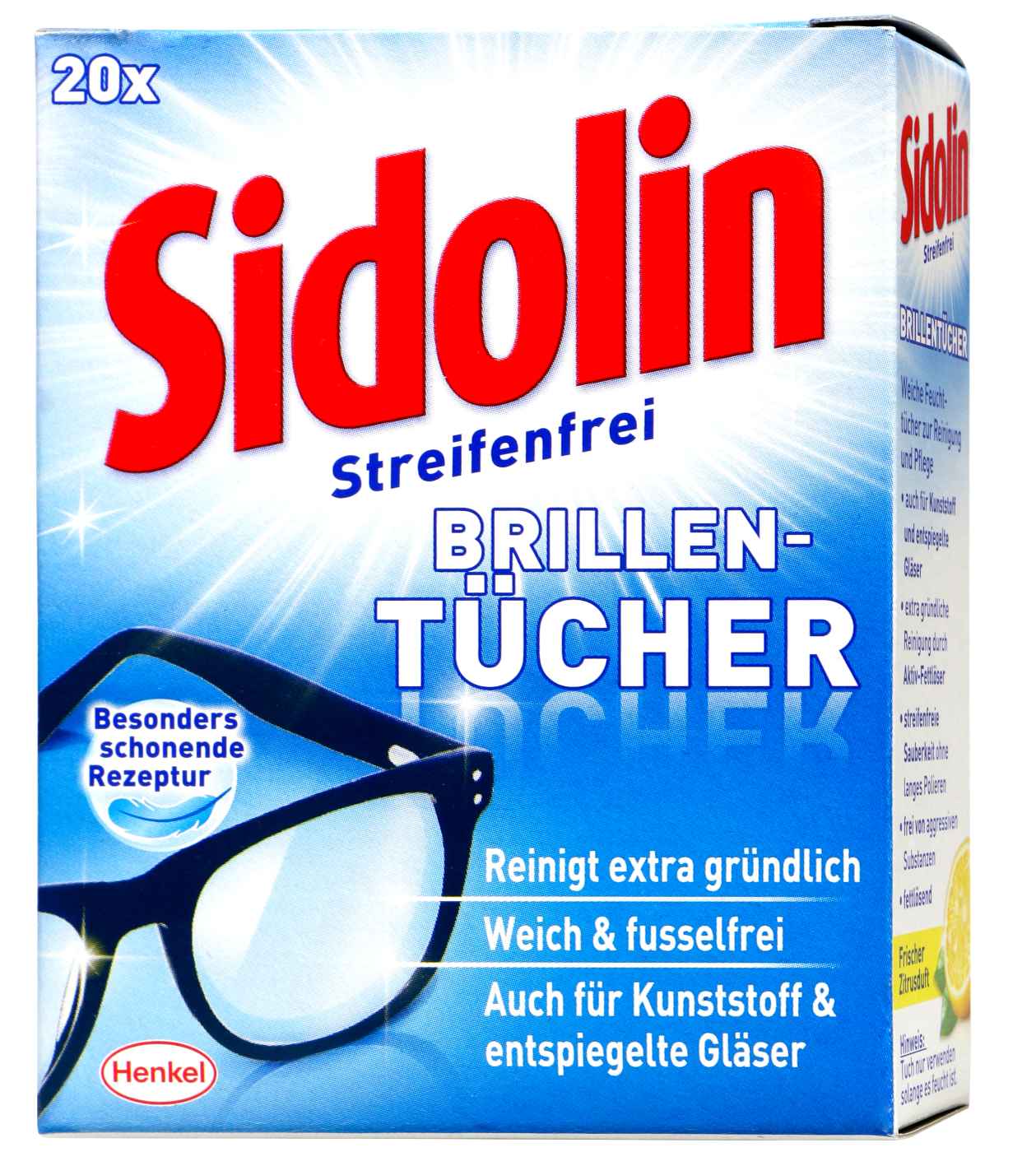 Sidolin Brillenputztuch - 20 Stück Sidolin Brillenputztuch - 20 Stück