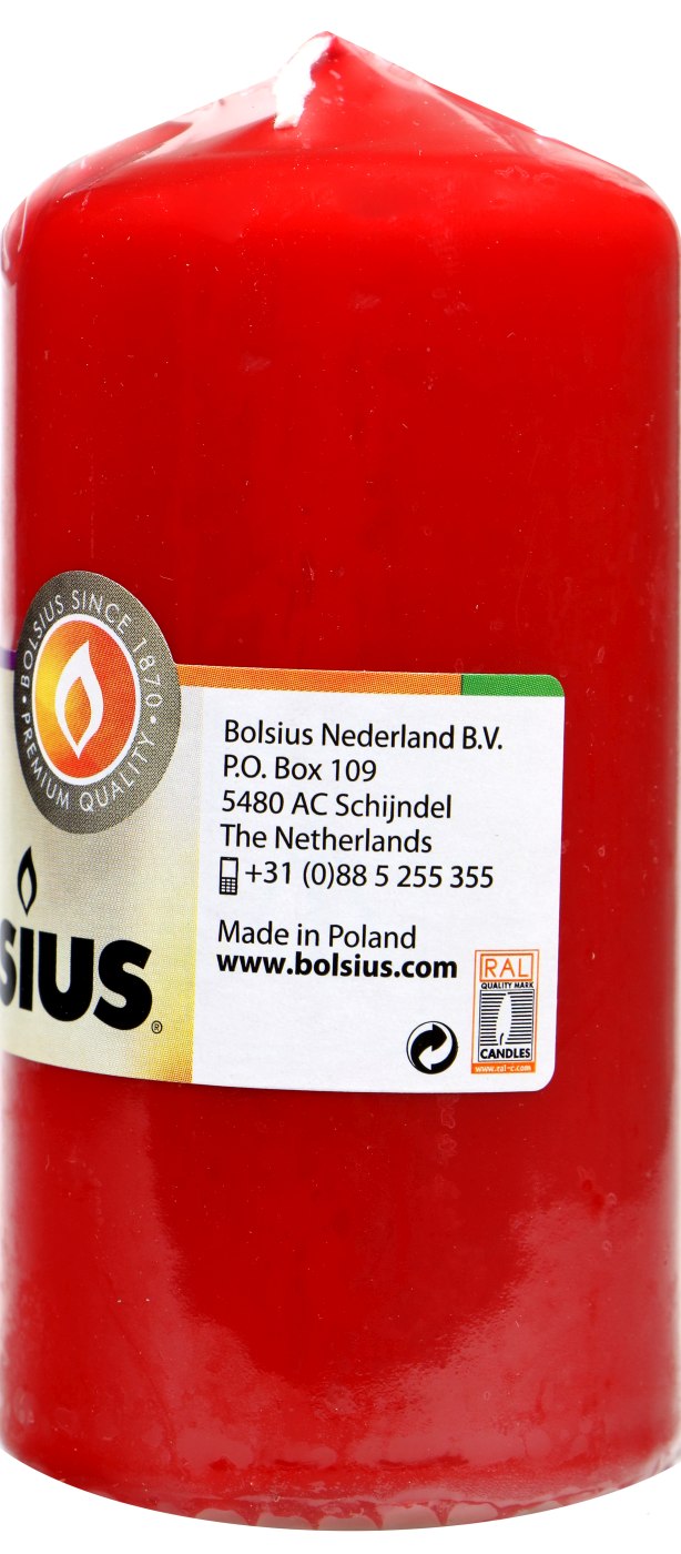 Bolsius Stumpenkerze Rot - 1 Stück Bolsius Stumpenkerze Rot - 1 Stück