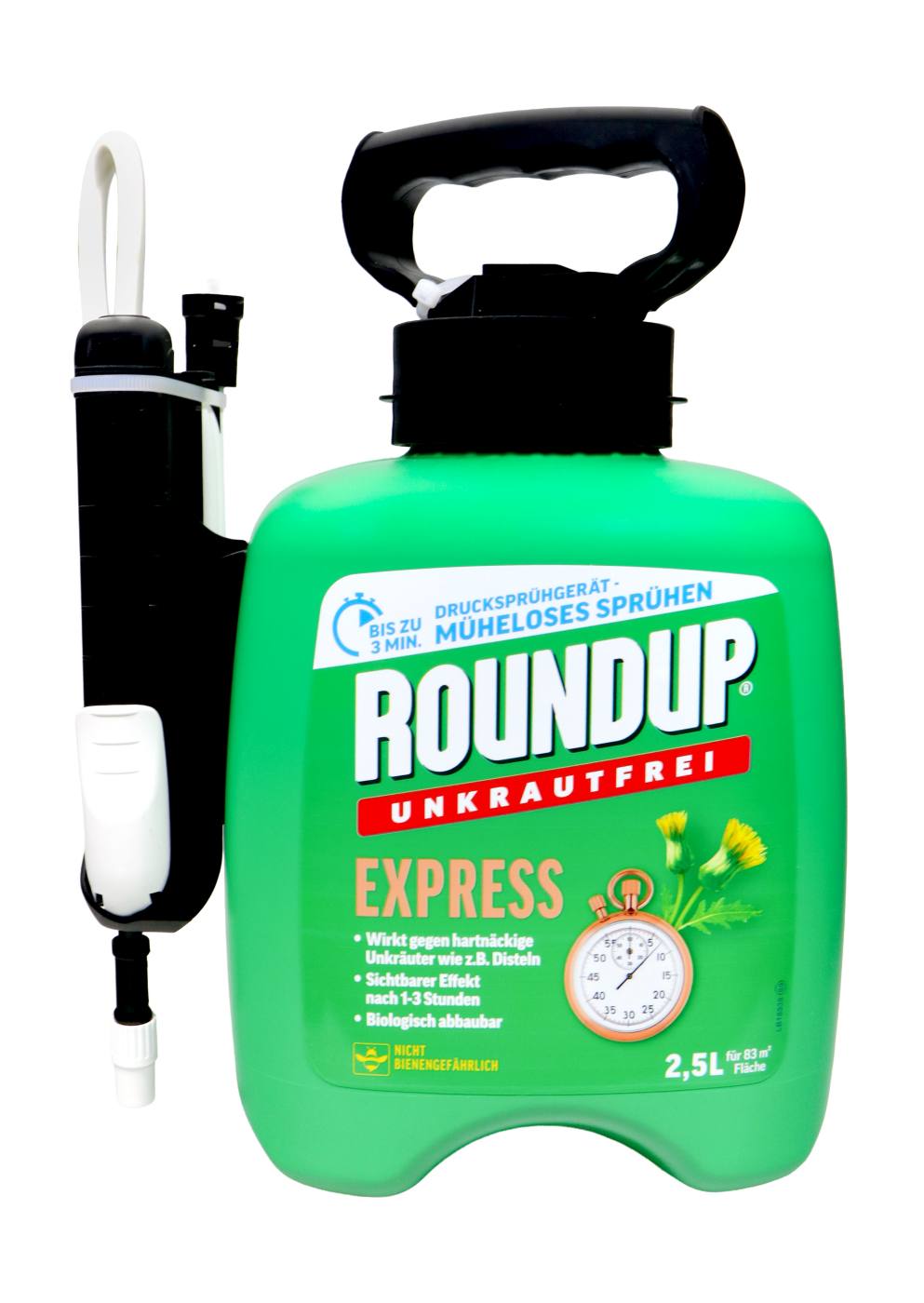 Roundup Unkrautfrei Express Drucksprühsystem - 2,5 l Roundup Unkrautfrei Express Drucksprühsystem - 2,5 l