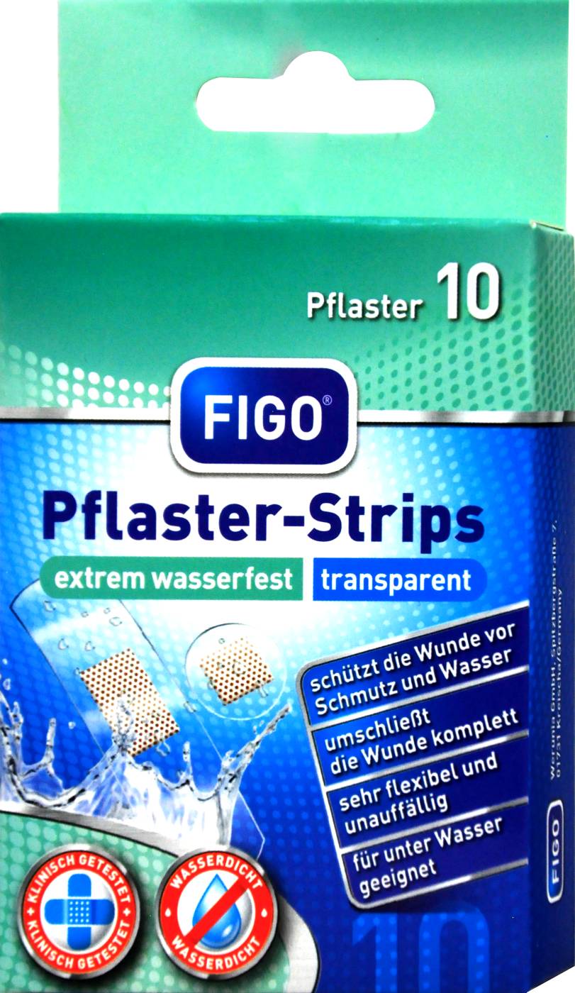 Figo Pflasterstrips Extrem Wasserfest - 10 Stück Figo Pflasterstrips Extrem Wasserfest - 10 Stück
