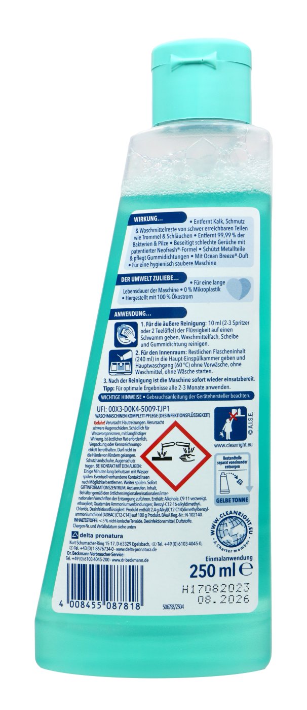 Dr. Beckmann Waschmaschinen Reiniger - 250 ml Dr. Beckmann Waschmaschinen Reiniger - 250 ml