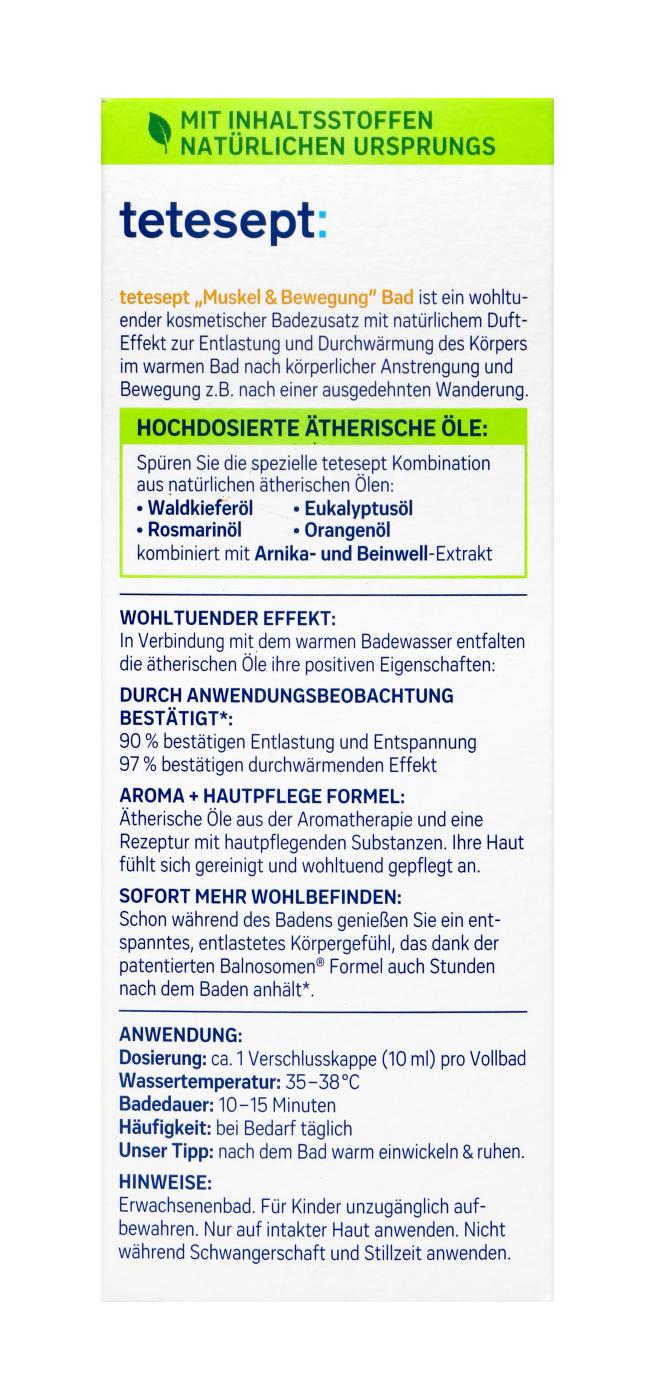 Tetesept Muskel & Bewegung Bad - 125 ml Tetesept Muskel & Bewegung Bad - 125 ml