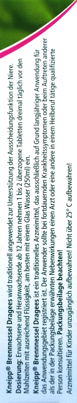 Kneipp Brennessel Dragees - 60 Stück Kneipp Brennessel Dragees - 60 Stück