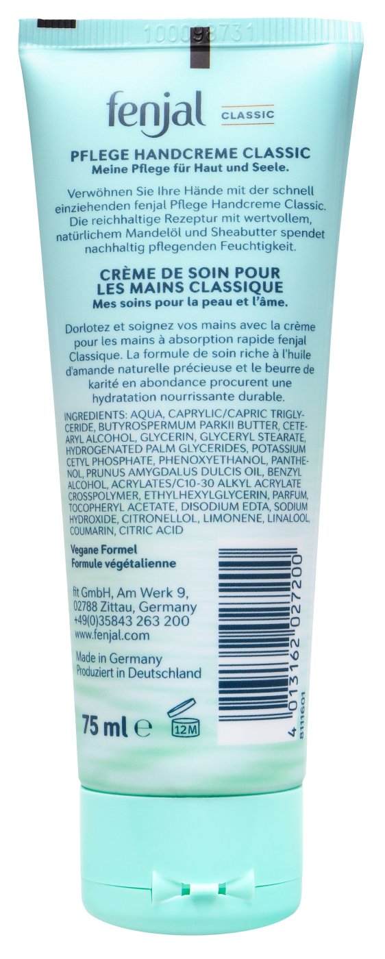 Fenjal Classic Handcreme Tube - 75 ml Fenjal Classic Handcreme Tube - 75 ml
