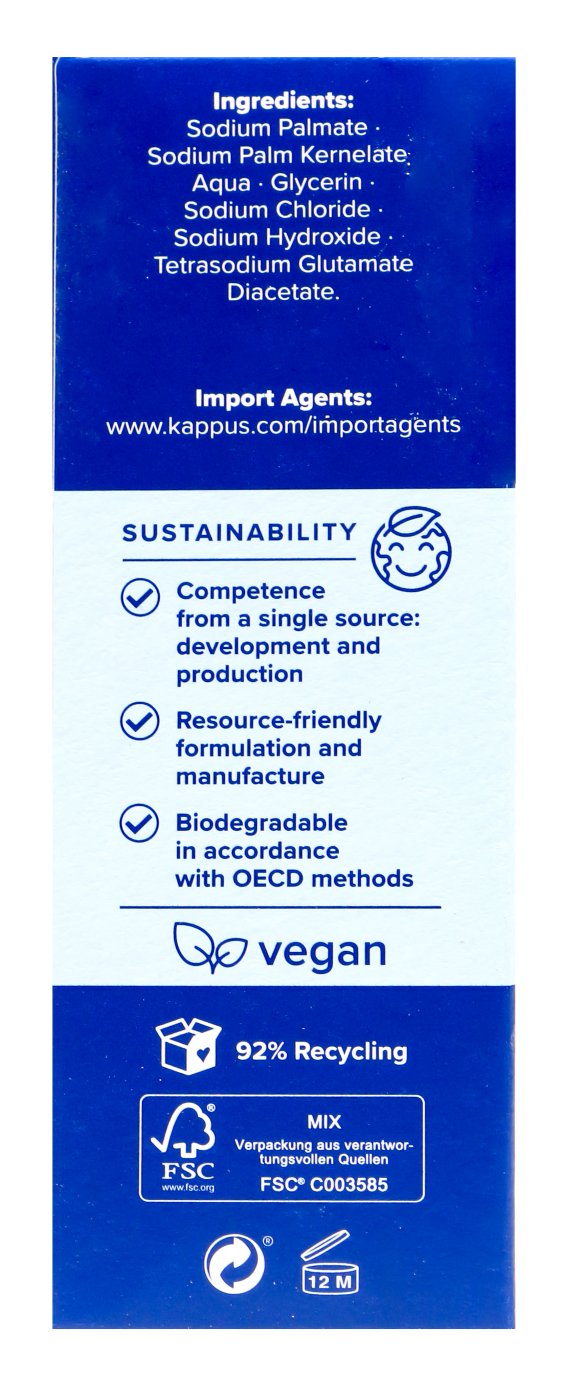 Kappus Kernseife Sensitiv ohne Parfüm, Duft und Farbstoffe - 150 g Kappus Kernseife Sensitiv ohne Parfüm, Duft und Farbstoffe - 150 g