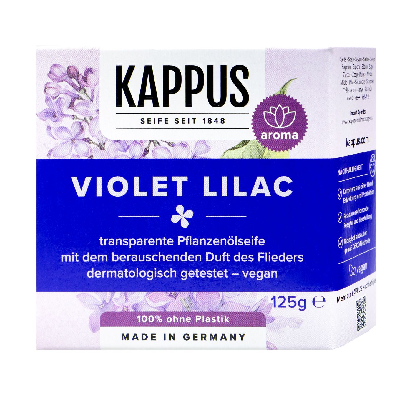 Kappus Seife Violet Lilac - 125 g Kappus Seife Violet Lilac - 125 g