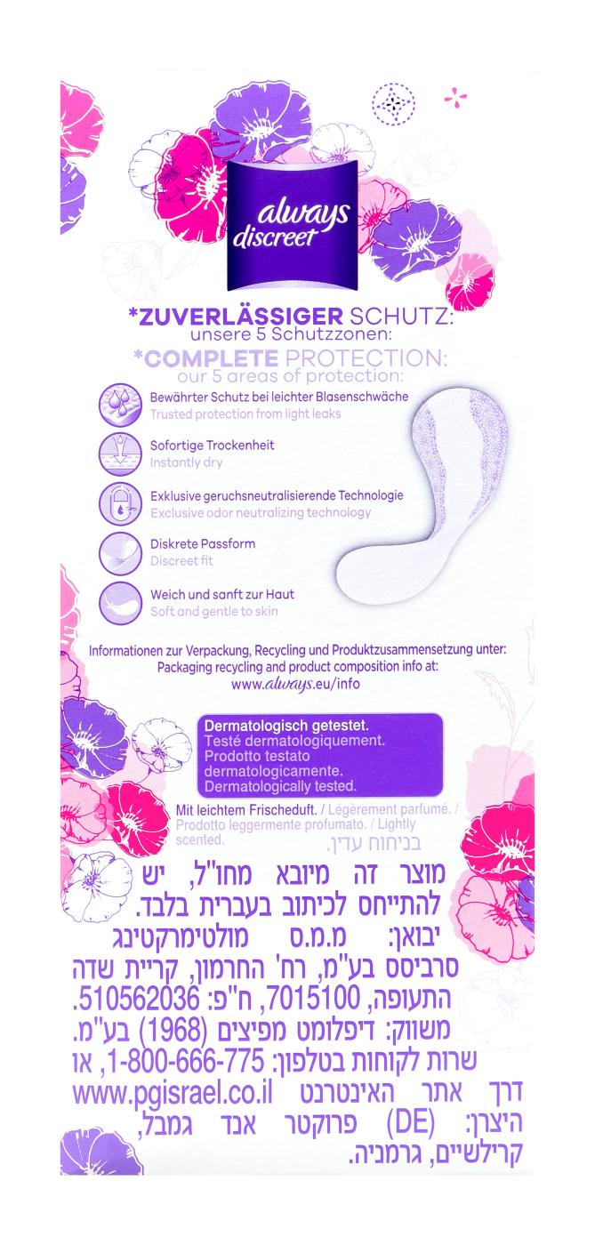 Always discreet Inkontinenz Liner Slipeinlagen - 28 Stück Always discreet Inkontinenz Liner Slipeinlagen - 28 Stück